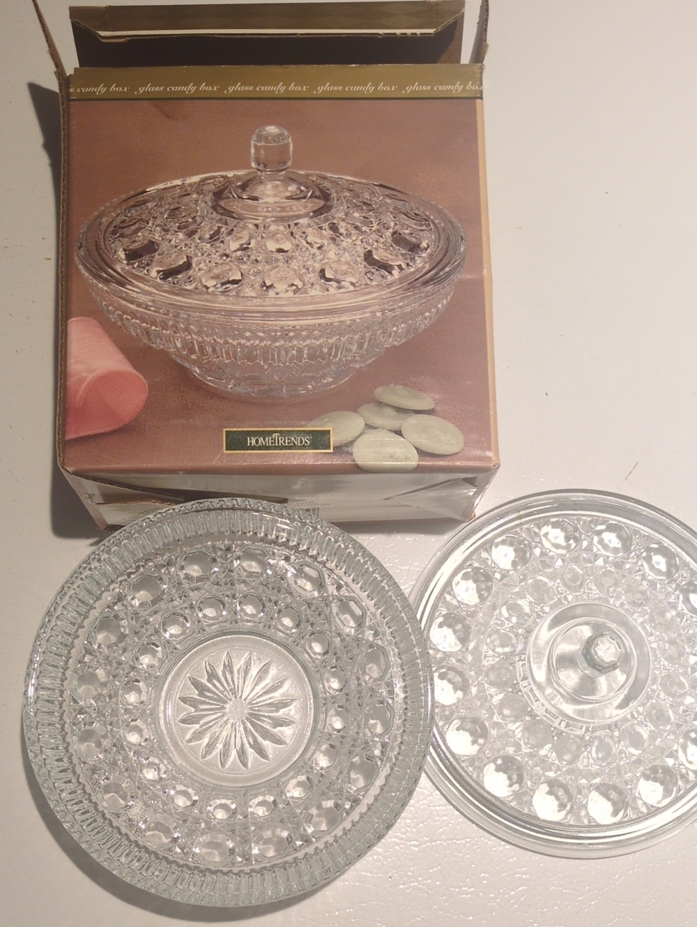 HomeTrends Windsor Clear Glass Candy Dish with Lid - Clear